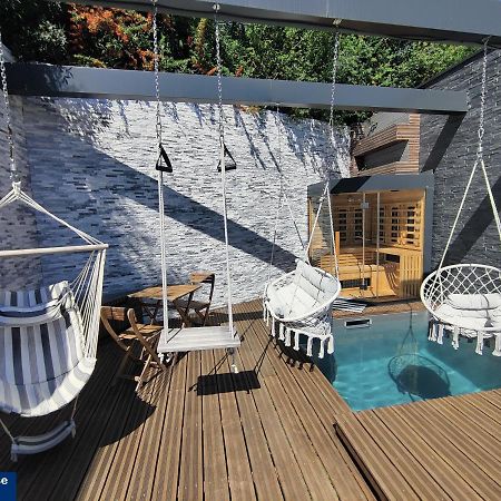 Piscine Chauffee Et Spa Jacuzzi Privatif Terrasse Sans Vis A Vis ,,,Sky House Agen,,, Экстерьер фото