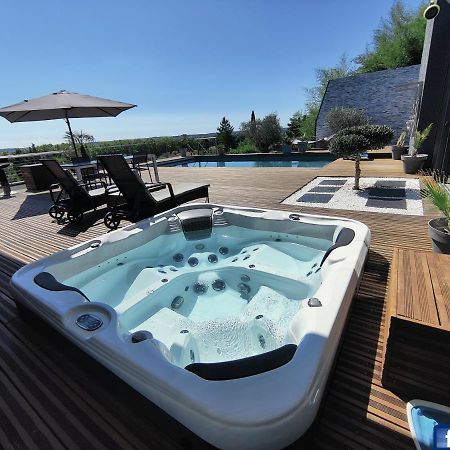 Piscine Chauffee Et Spa Jacuzzi Privatif Terrasse Sans Vis A Vis ,,,Sky House Agen,,, Экстерьер фото
